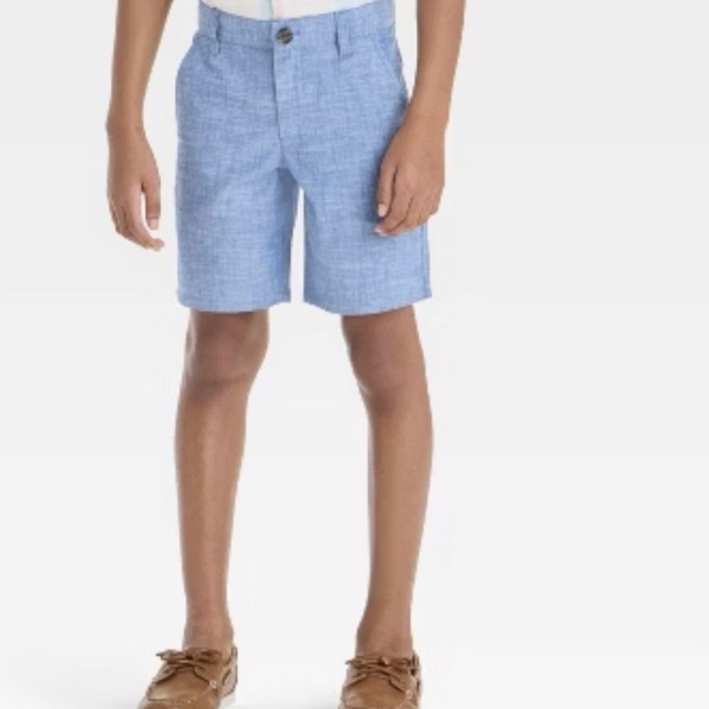 Boys' Flat Front Chambray Shorts